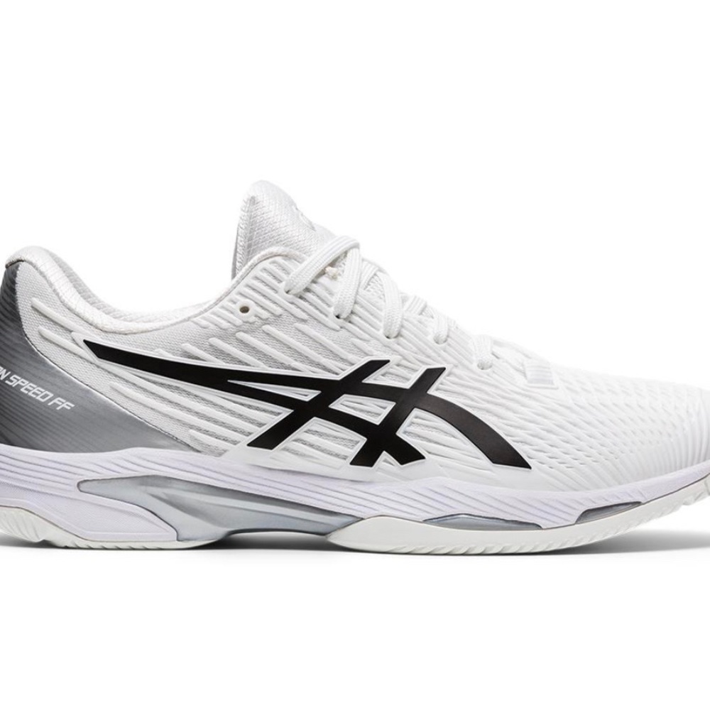 NWT. In a box. Asics Men's Solution Speed FF 2 Tennis Shoes White and Black